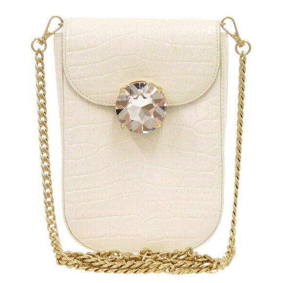 Miu Miu Handbags - Miu Miu Chain Shoulder Bag White Leather